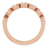 14K Rose 5/8 CTW Natural Diamond Anniversary Band